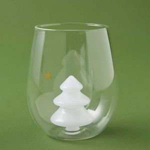 Anthropologie Yuletide Stemless Wine Glass
